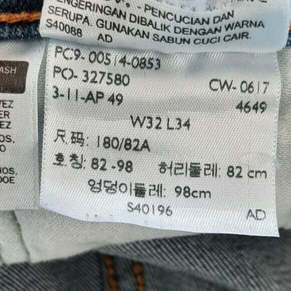 LEVI'S 514 Straight Fit Medium Wash Blue Jeans Men's Sz 32 - Picture 12 of 14